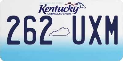 KY license plate 262UXM