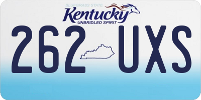KY license plate 262UXS