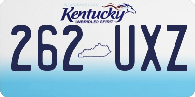 KY license plate 262UXZ