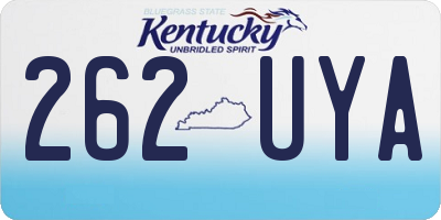 KY license plate 262UYA