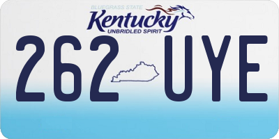KY license plate 262UYE