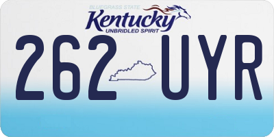 KY license plate 262UYR