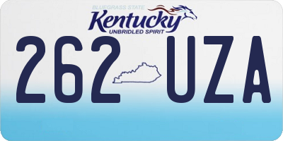 KY license plate 262UZA