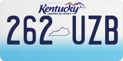 KY license plate 262UZB