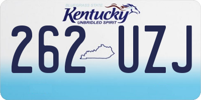 KY license plate 262UZJ