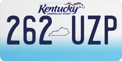 KY license plate 262UZP