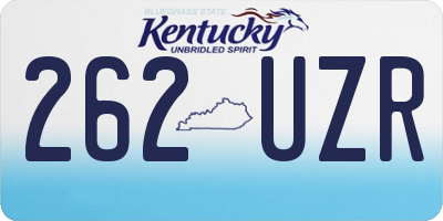 KY license plate 262UZR
