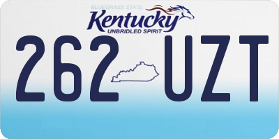 KY license plate 262UZT