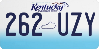 KY license plate 262UZY