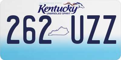 KY license plate 262UZZ