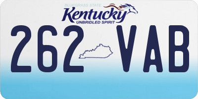 KY license plate 262VAB