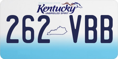 KY license plate 262VBB