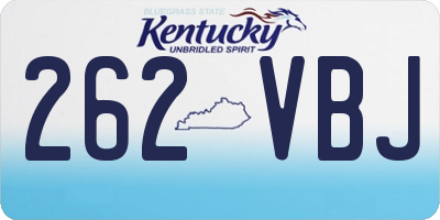 KY license plate 262VBJ