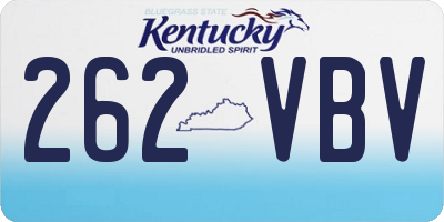 KY license plate 262VBV