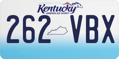 KY license plate 262VBX