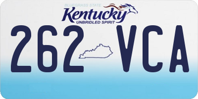 KY license plate 262VCA