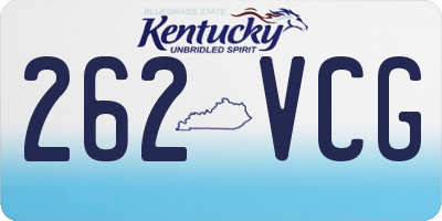 KY license plate 262VCG