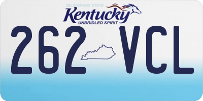KY license plate 262VCL