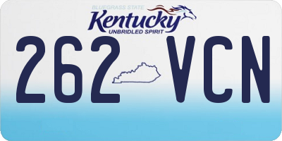 KY license plate 262VCN