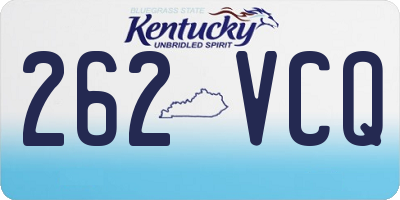KY license plate 262VCQ