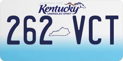 KY license plate 262VCT