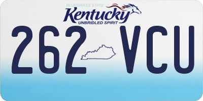 KY license plate 262VCU