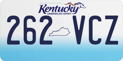 KY license plate 262VCZ