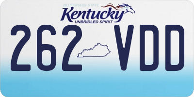 KY license plate 262VDD