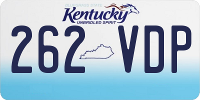 KY license plate 262VDP