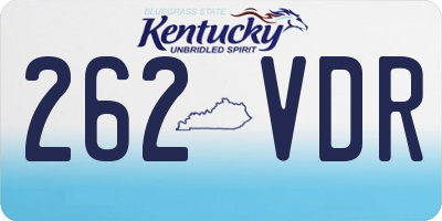 KY license plate 262VDR