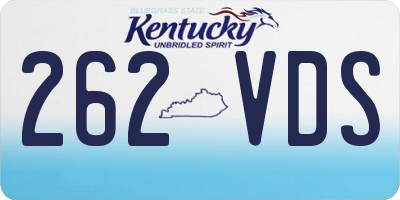 KY license plate 262VDS