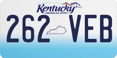 KY license plate 262VEB