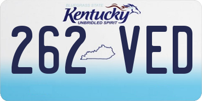 KY license plate 262VED