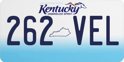 KY license plate 262VEL