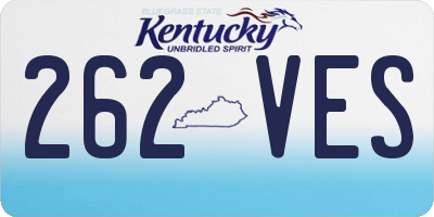 KY license plate 262VES