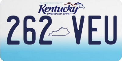 KY license plate 262VEU