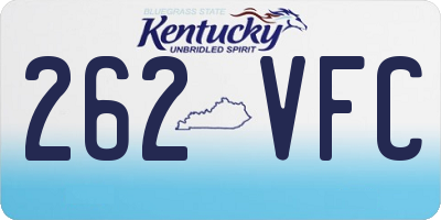 KY license plate 262VFC