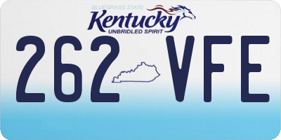 KY license plate 262VFE