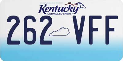 KY license plate 262VFF