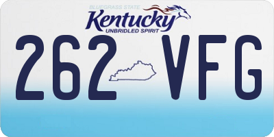 KY license plate 262VFG