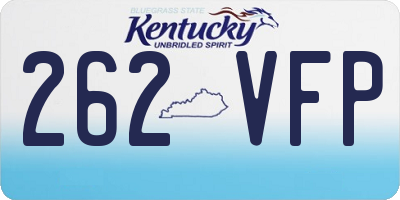 KY license plate 262VFP