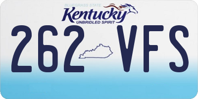 KY license plate 262VFS