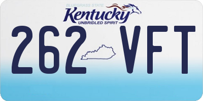 KY license plate 262VFT
