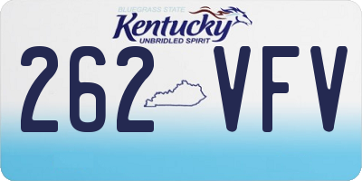 KY license plate 262VFV