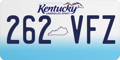 KY license plate 262VFZ