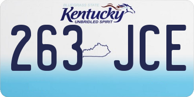 KY license plate 263JCE