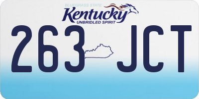 KY license plate 263JCT