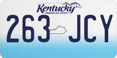 KY license plate 263JCY
