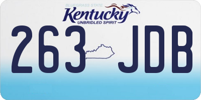 KY license plate 263JDB
