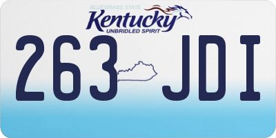 KY license plate 263JDI